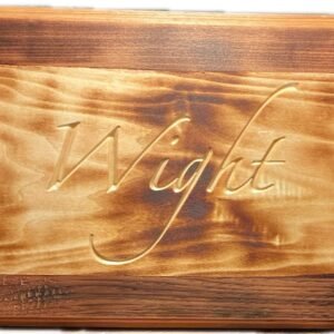 Engraved hardwood sign